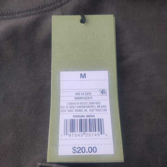 Men's Good fellow & Co M Earth Tone Gray Long Sleeve PocketT-shirt - Picture 2 of 6